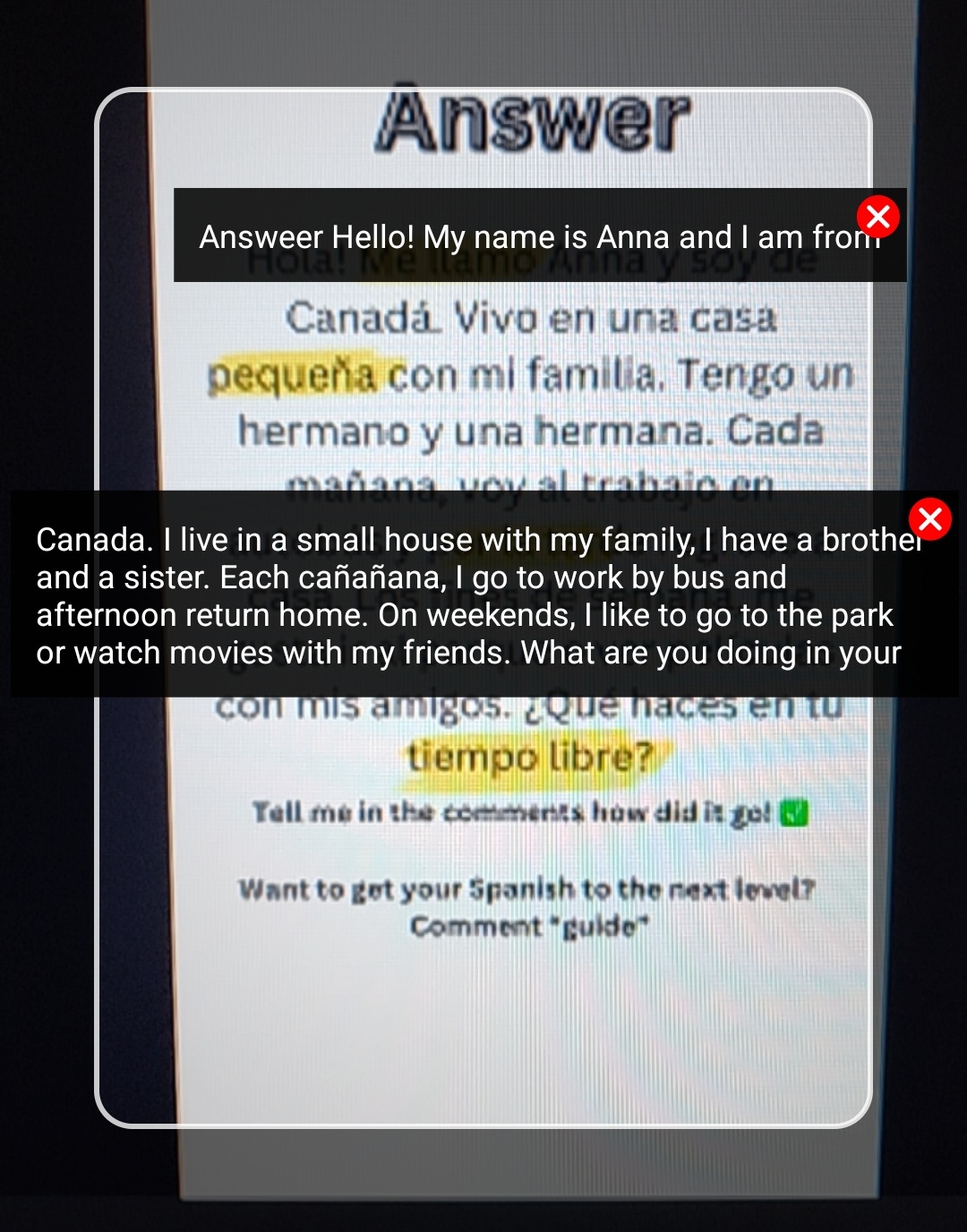 Main Mobile Interface